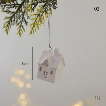 White Christmas Ceramic Ornament Decorations - 7 Styles Lilly & Lula