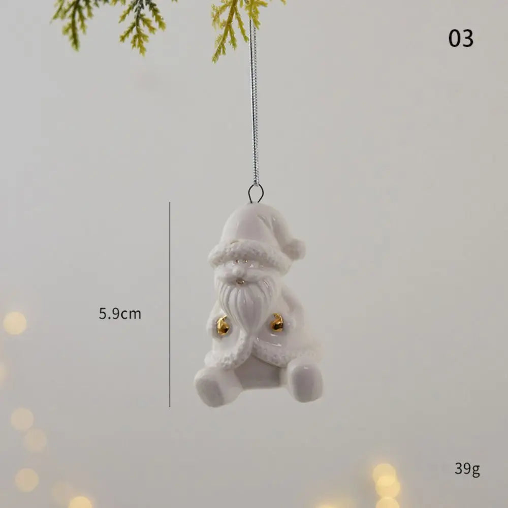 White Christmas Ceramic Ornament Decorations - 7 Styles Lilly & Lula