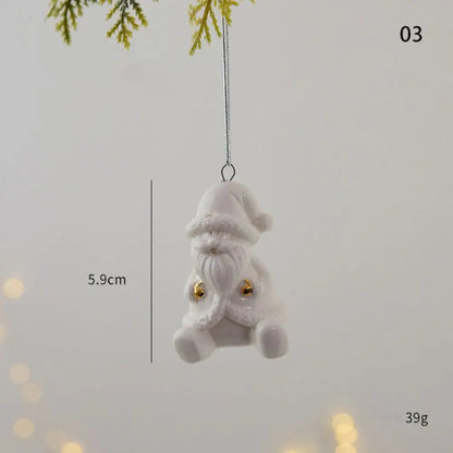 White Christmas Ceramic Ornament Decorations - 7 Styles Lilly & Lula