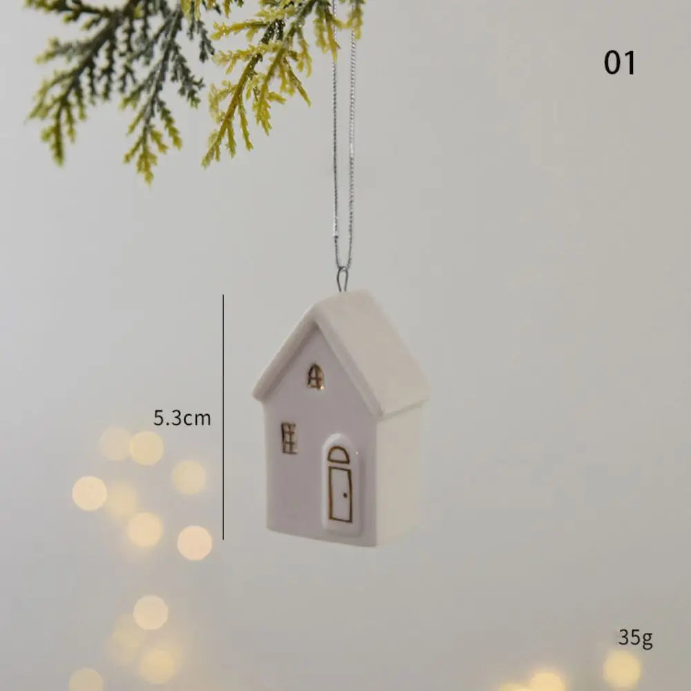 White Christmas Ceramic Ornament Decorations - 7 Styles Lilly & Lula