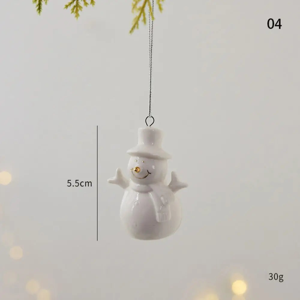 White Christmas Ceramic Ornament Decorations - 7 Styles Lilly & Lula