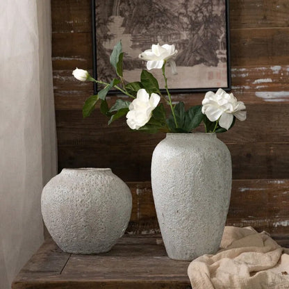 White Luxury Ceramic Decorative Textured Flower Vase - 3 Sizes Lilly & Lula