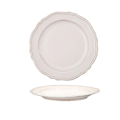 White Nordic Vintage Ceramic Dinner Plate, Bowl & Cup Set - 9 Sizes Lilly & Lula