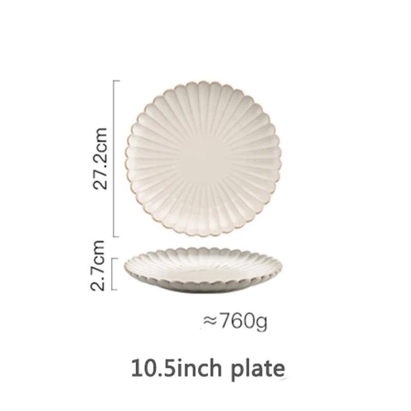 White Scalloped Ceramic Tableware Plates & Bowls - 6 Sizes & Sets Lilly & Lula