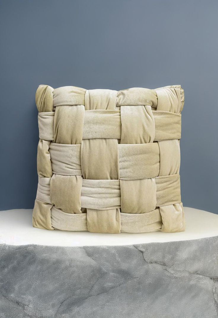 Luxury Velvet Hand Knotted Throw Cushion Cover - 8 Colours