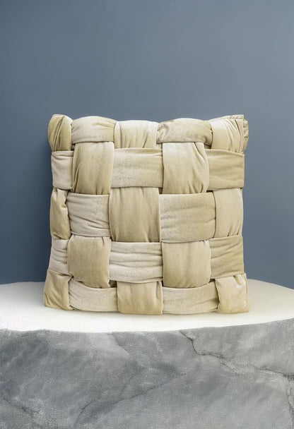 Luxury Velvet Hand Knotted Throw Cushion Cover - 8 Colours