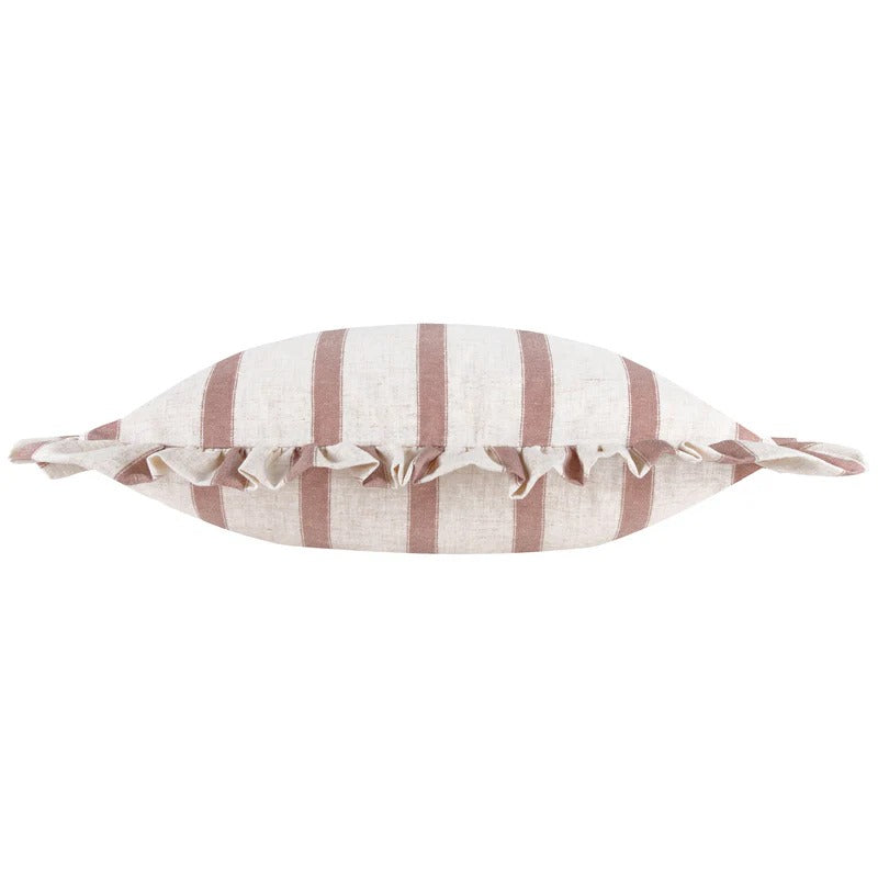 Connie Striped Ruffle Frill Square Cushion Cover - 4 Colours