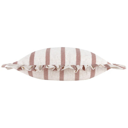 Connie Striped Ruffle Frill Square Cushion Cover - 4 Colours