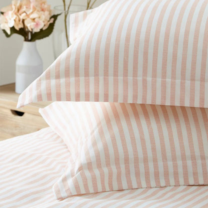 100% Cotton Reversible Stripe Duvet Cover Set - 4 Colours