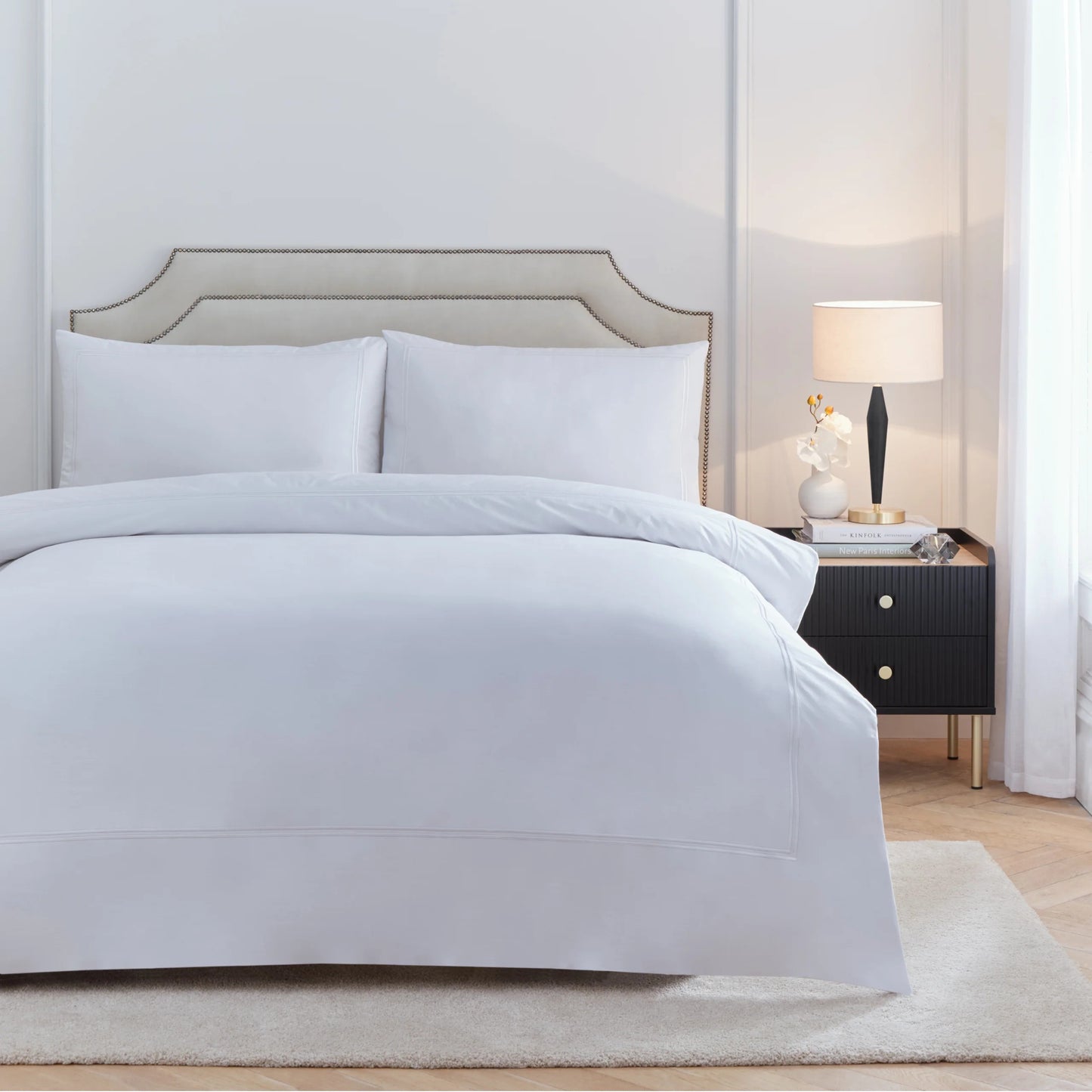 Embroidered 100% Cotton 200 Thread Count Duvet Cover Sets - 3 Colours