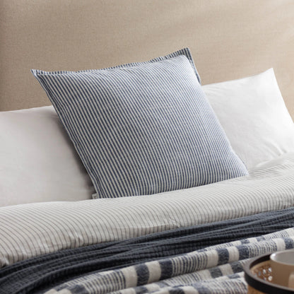Truro Striped 100% Cotton Cushion Skyline - 3 Colours