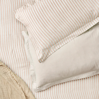 100% Cotton Reversible Stripe Duvet Cover Set - 4 Colours