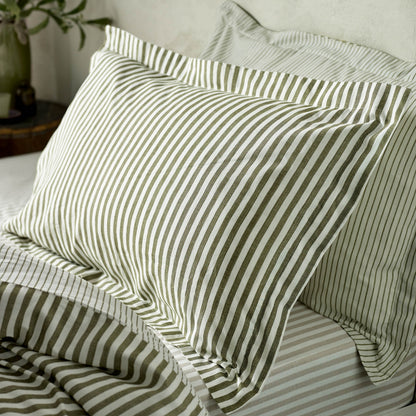 100% Cotton Reversible Stripe Duvet Cover Set - 4 Colours