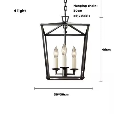 Farmhouse Industrial Hanging Pendant Light - Black, Gold & Silver