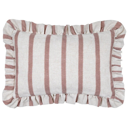 Connie Striped Ruffle Frill Square Cushion Cover - 4 Colours