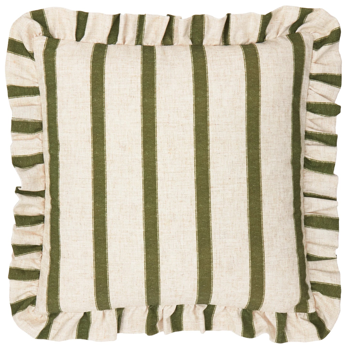 Connie Striped Ruffle Frill Square Cushion Cover - 4 Colours