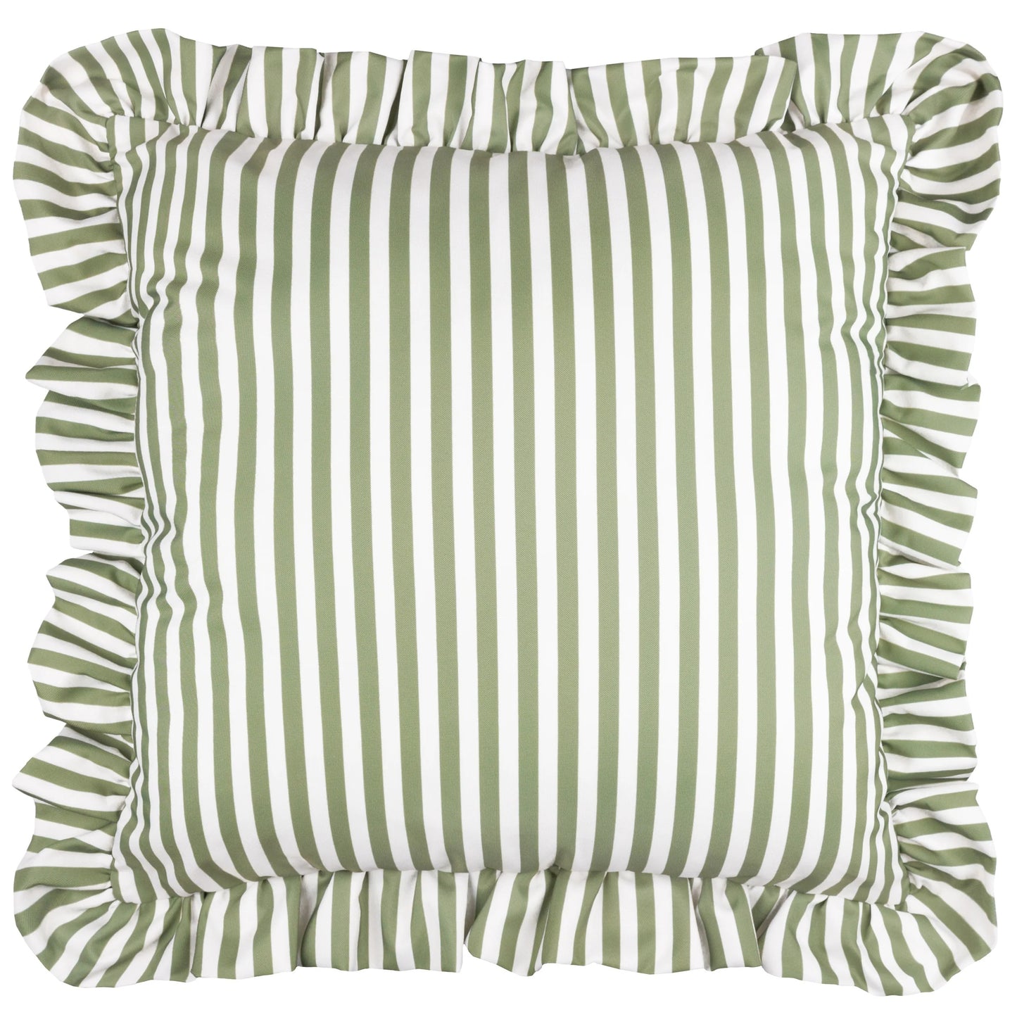 Millie Ruffle Striped Outdoor Water Resistant Cushion - 3 Colours