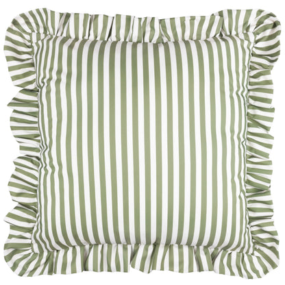 Millie Ruffle Striped Outdoor Water Resistant Cushion - 3 Colours