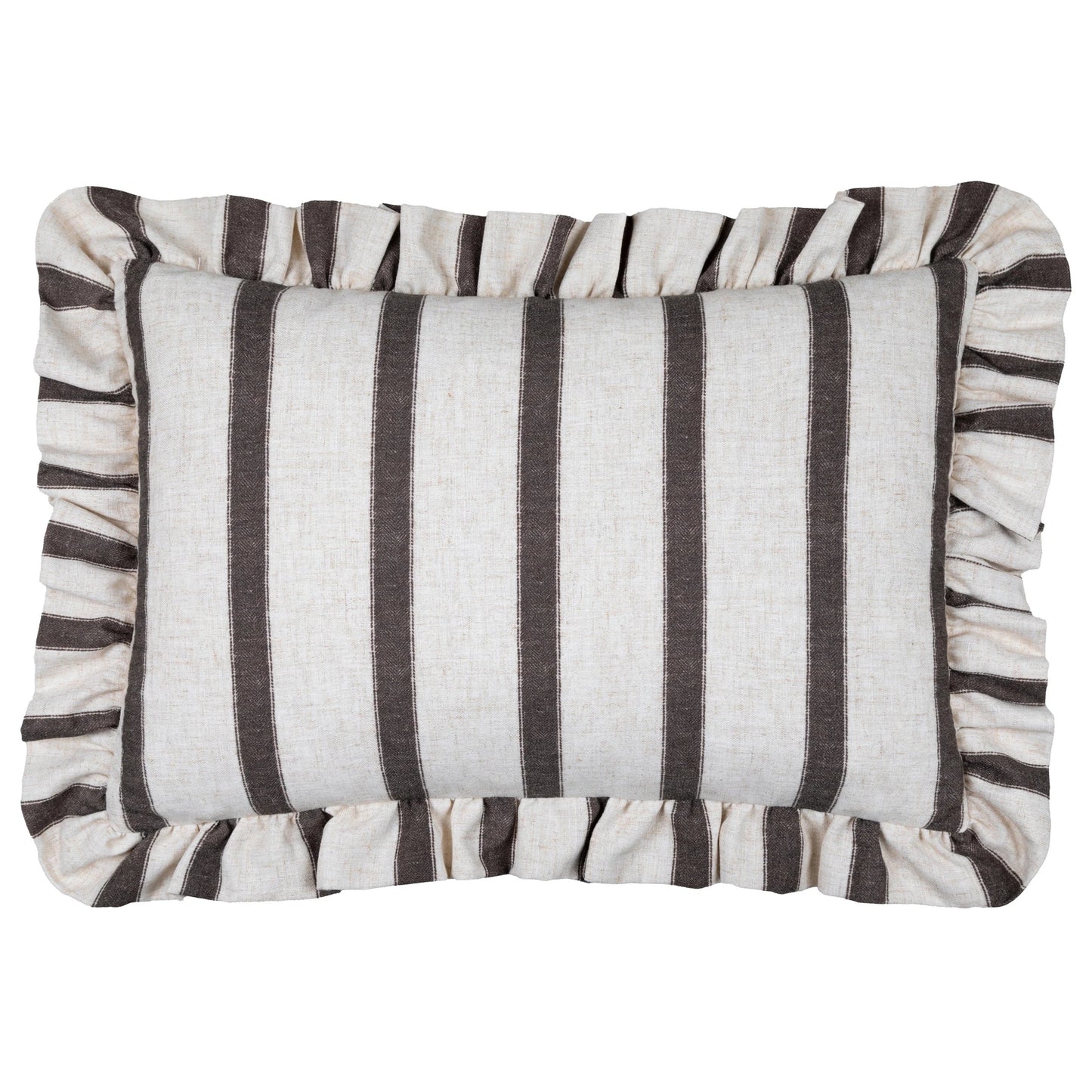 Connie Striped Ruffle Frill Square Cushion Cover - 4 Colours