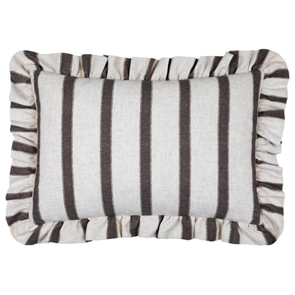 Connie Striped Ruffle Frill Square Cushion Cover - 4 Colours