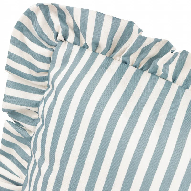 Millie Ruffle Striped Outdoor Water Resistant Cushion - 3 Colours