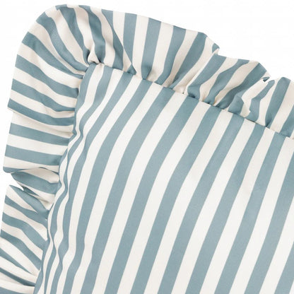 Millie Ruffle Striped Outdoor Water Resistant Cushion - 3 Colours