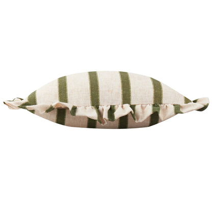 Connie Striped Ruffle Frill Square Cushion Cover - 4 Colours