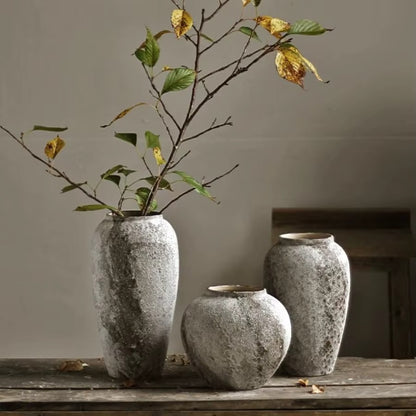 Mottled Retro Wabi-Sabi Inspired Ceramic Vase - 2 Sizes