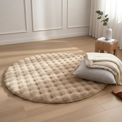 Fluffy & Super Soft Plush Nordic Round Shaggy Rug - 5 Colours