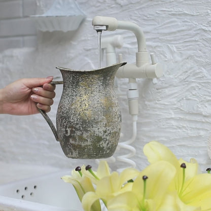 Farmhouse Style Galvanised Rustic Shabby Chic Vintage Flower Vase Lilly & Lula